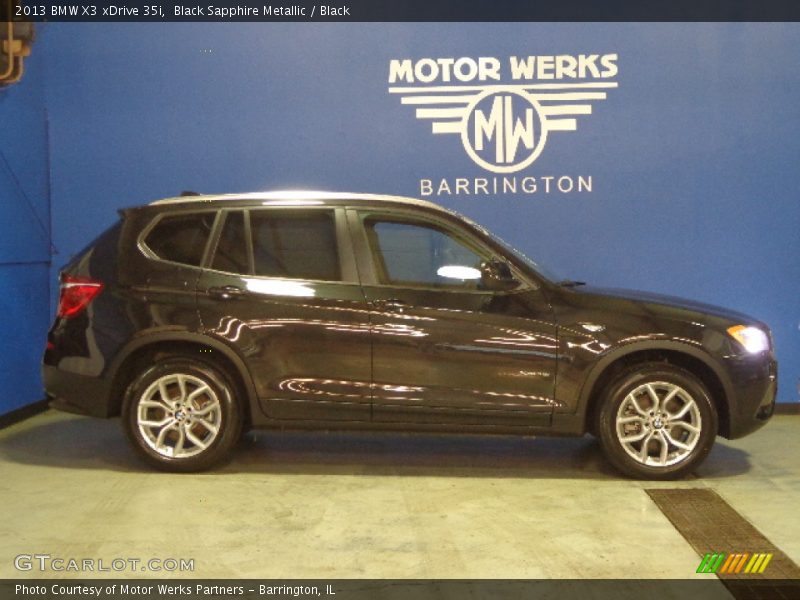 Black Sapphire Metallic / Black 2013 BMW X3 xDrive 35i