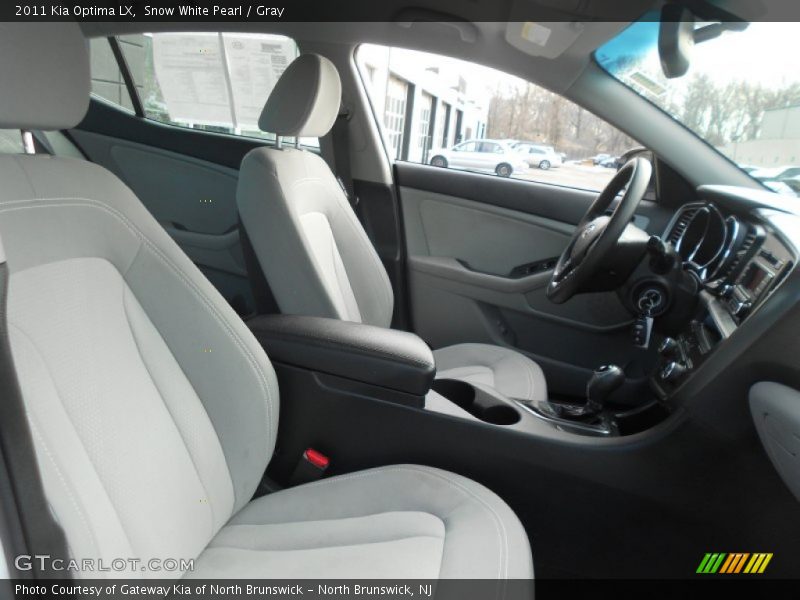 Snow White Pearl / Gray 2011 Kia Optima LX