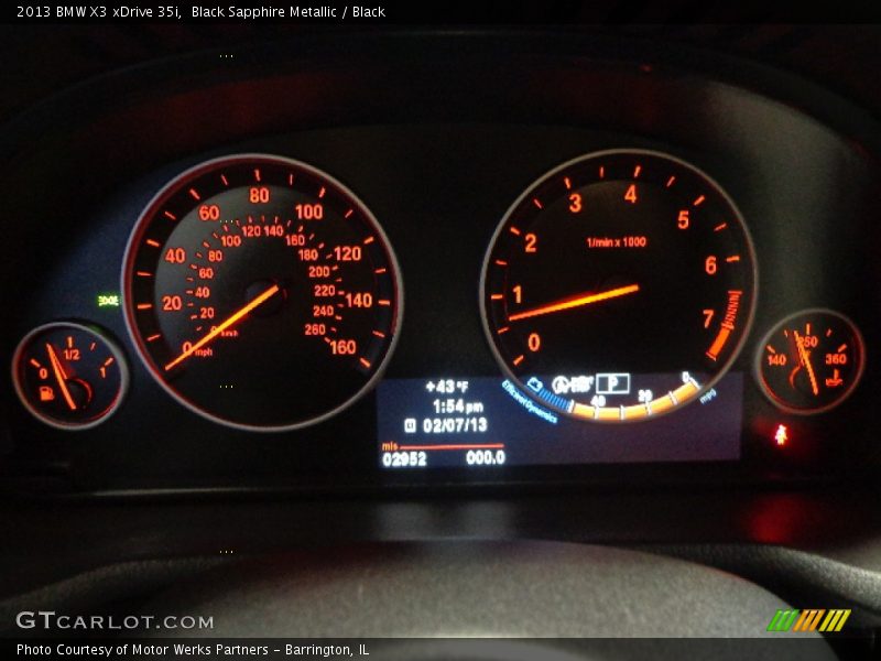 Black Sapphire Metallic / Black 2013 BMW X3 xDrive 35i