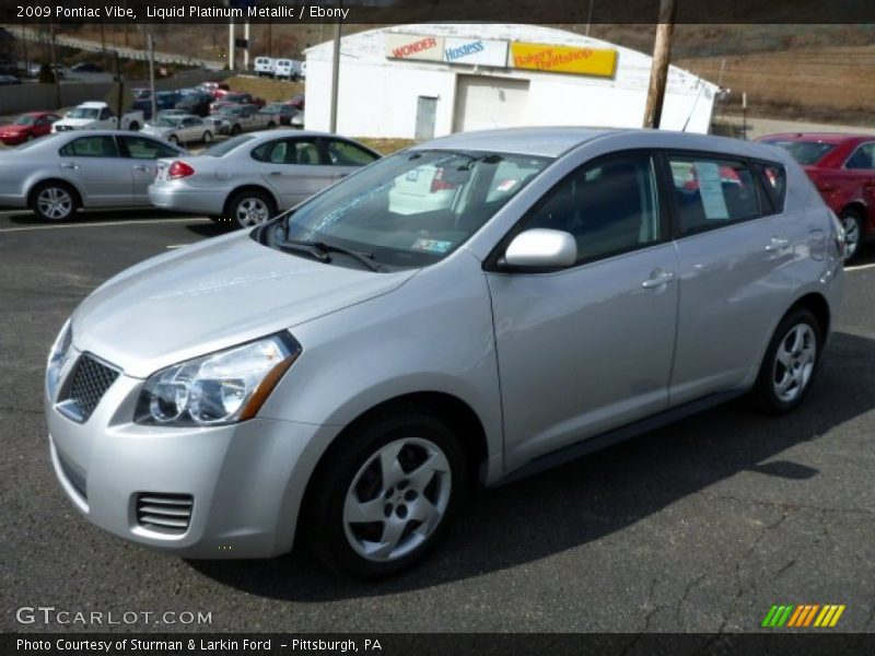Liquid Platinum Metallic / Ebony 2009 Pontiac Vibe