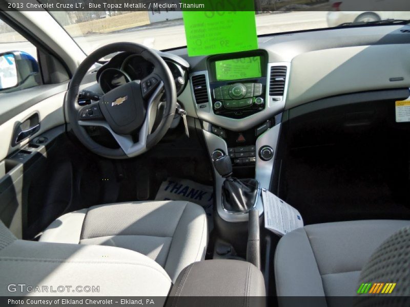 Blue Topaz Metallic / Medium Titanium 2013 Chevrolet Cruze LT
