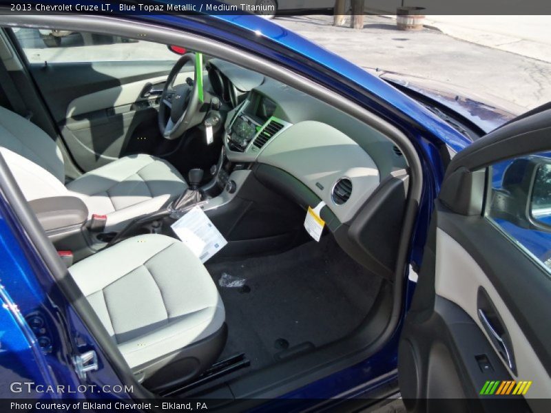 Blue Topaz Metallic / Medium Titanium 2013 Chevrolet Cruze LT