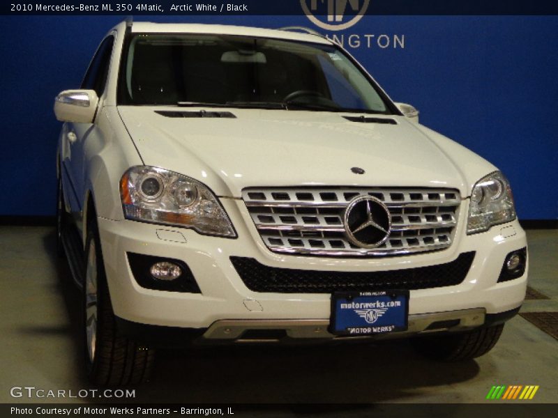 Arctic White / Black 2010 Mercedes-Benz ML 350 4Matic
