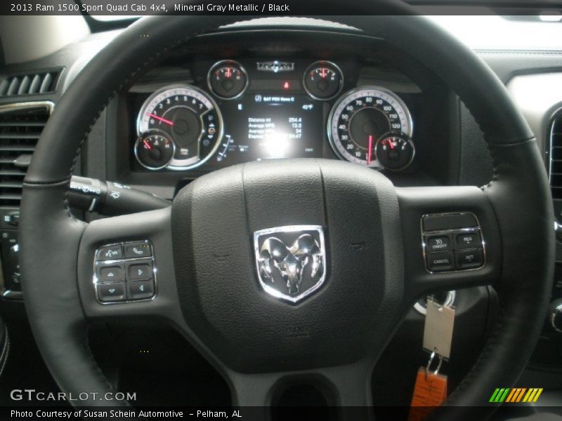 Mineral Gray Metallic / Black 2013 Ram 1500 Sport Quad Cab 4x4