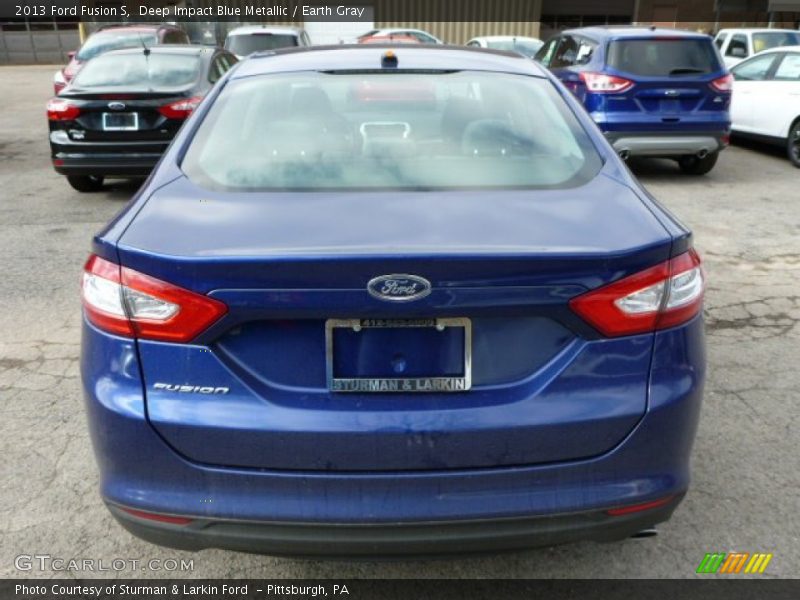 Deep Impact Blue Metallic / Earth Gray 2013 Ford Fusion S