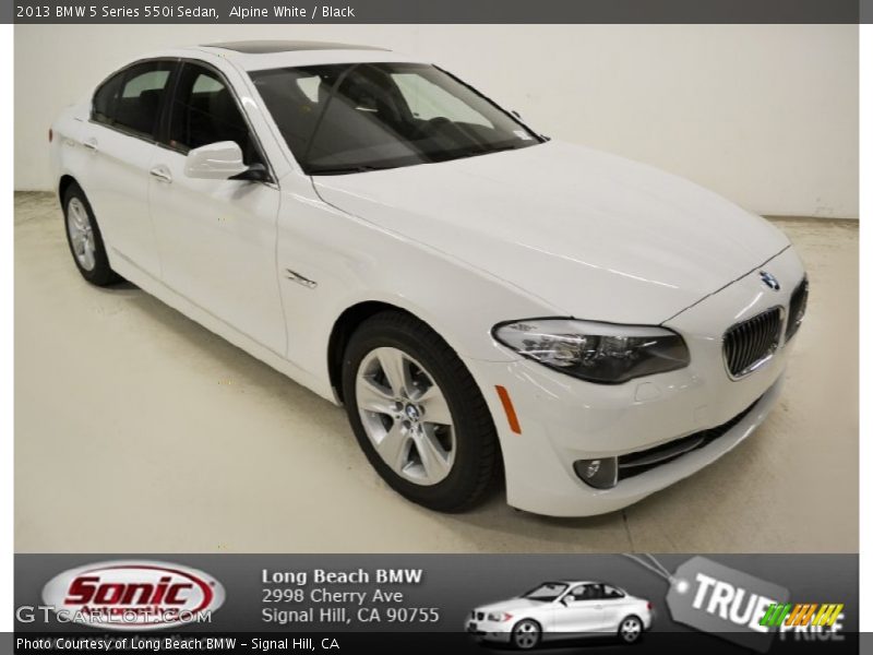 Alpine White / Black 2013 BMW 5 Series 550i Sedan
