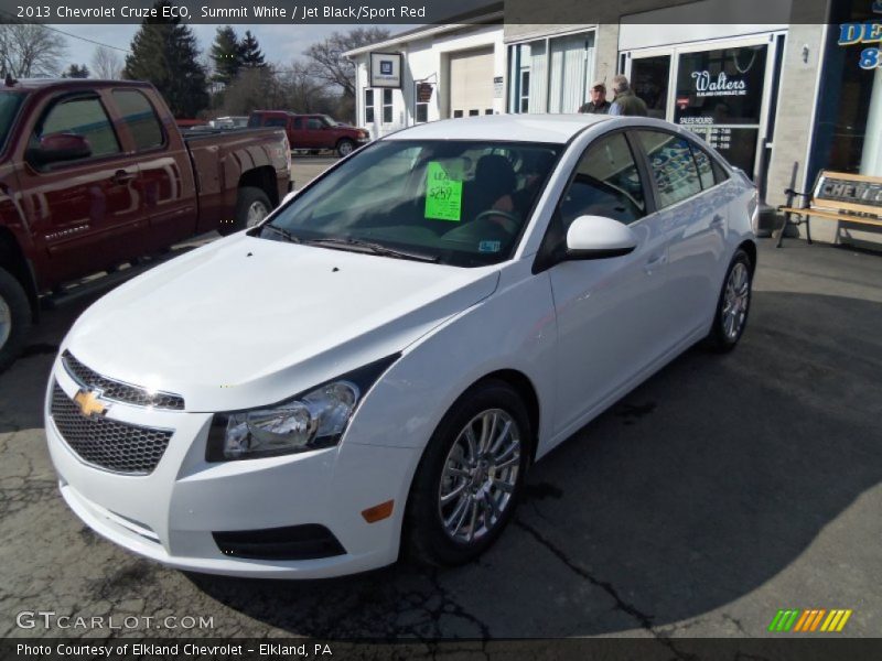 Summit White / Jet Black/Sport Red 2013 Chevrolet Cruze ECO