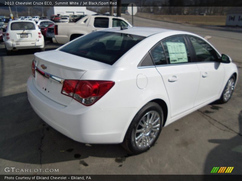 Summit White / Jet Black/Sport Red 2013 Chevrolet Cruze ECO