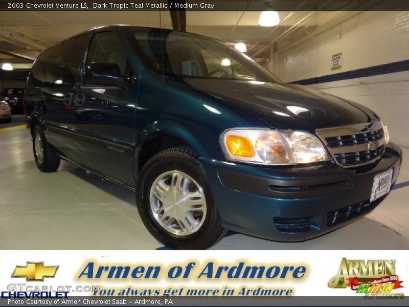 Dark Tropic Teal Metallic / Medium Gray 2003 Chevrolet Venture LS