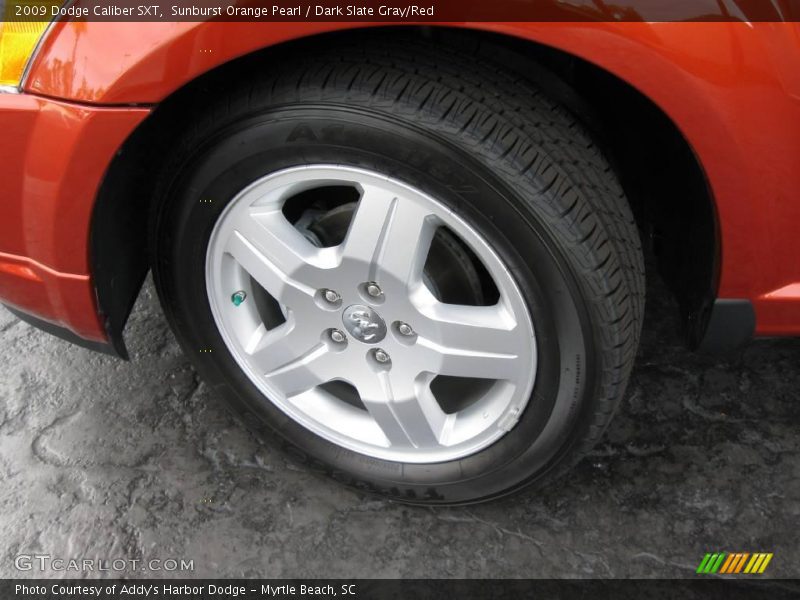 Sunburst Orange Pearl / Dark Slate Gray/Red 2009 Dodge Caliber SXT
