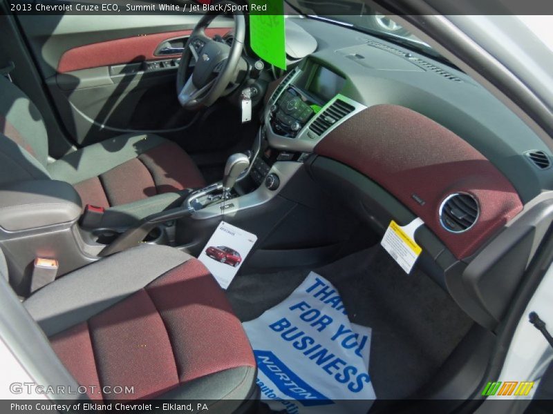 Summit White / Jet Black/Sport Red 2013 Chevrolet Cruze ECO