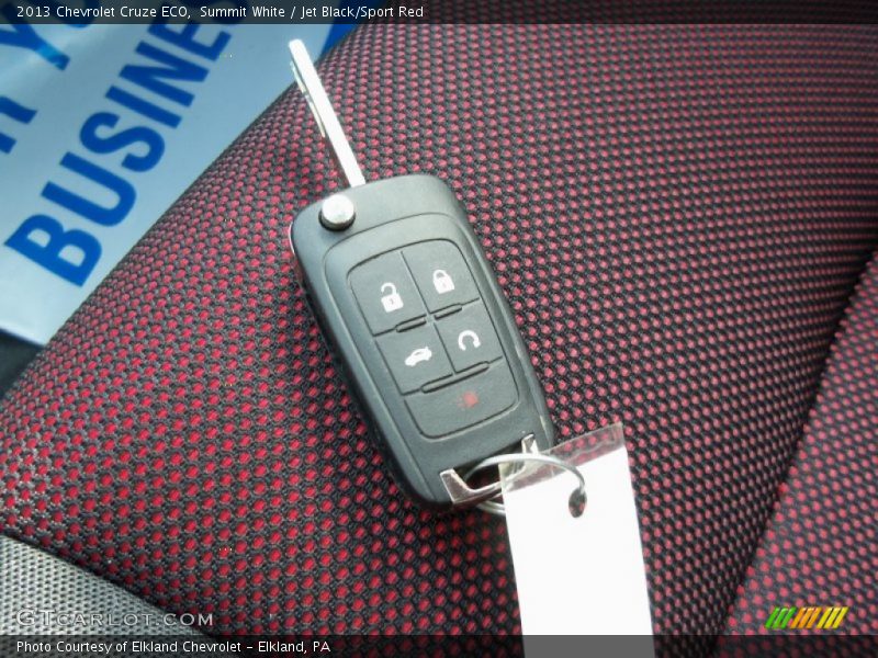 Summit White / Jet Black/Sport Red 2013 Chevrolet Cruze ECO