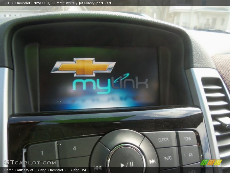Summit White / Jet Black/Sport Red 2013 Chevrolet Cruze ECO