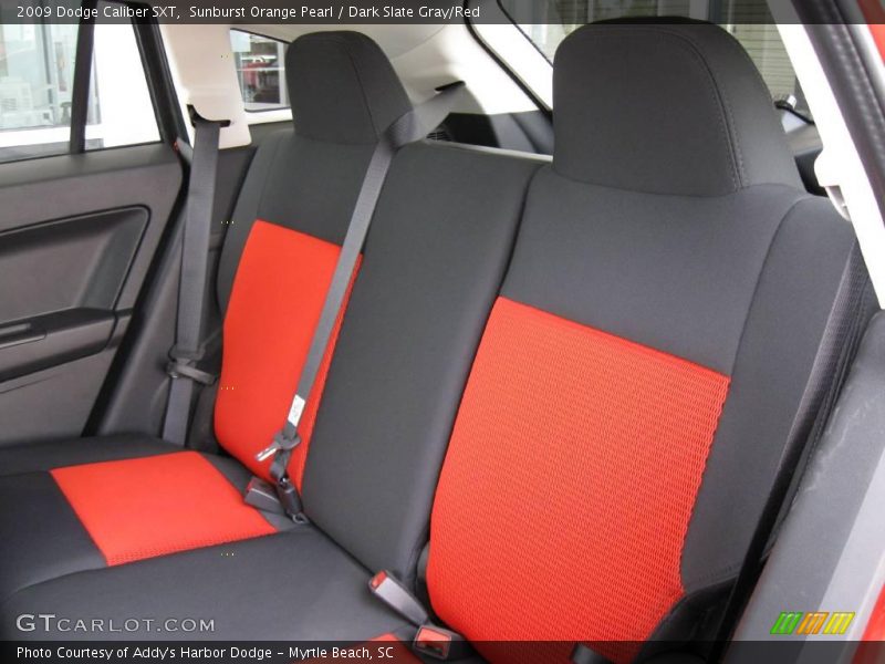Sunburst Orange Pearl / Dark Slate Gray/Red 2009 Dodge Caliber SXT