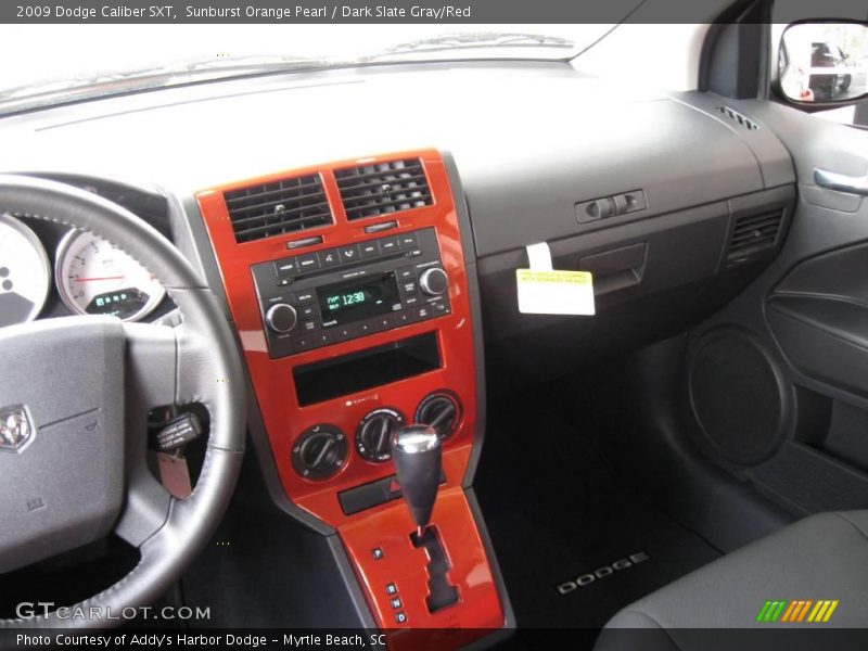 Sunburst Orange Pearl / Dark Slate Gray/Red 2009 Dodge Caliber SXT