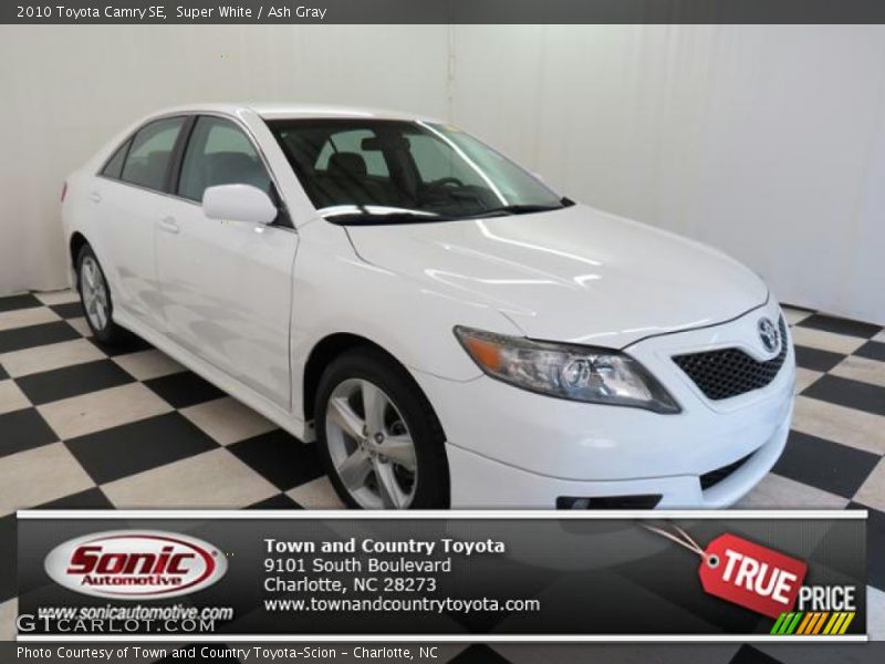 Super White / Ash Gray 2010 Toyota Camry SE