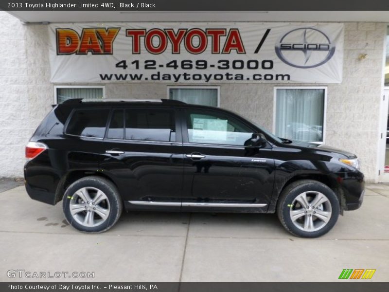 Black / Black 2013 Toyota Highlander Limited 4WD