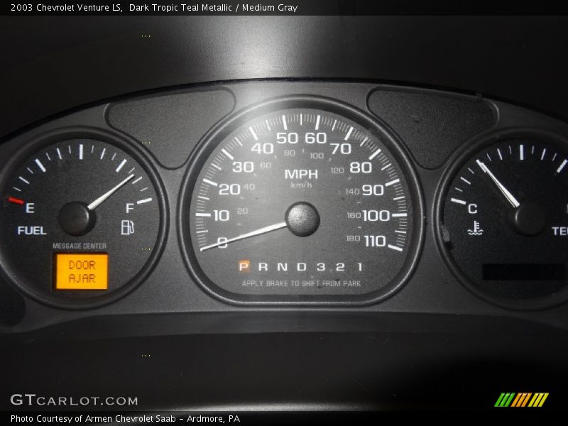 Dark Tropic Teal Metallic / Medium Gray 2003 Chevrolet Venture LS