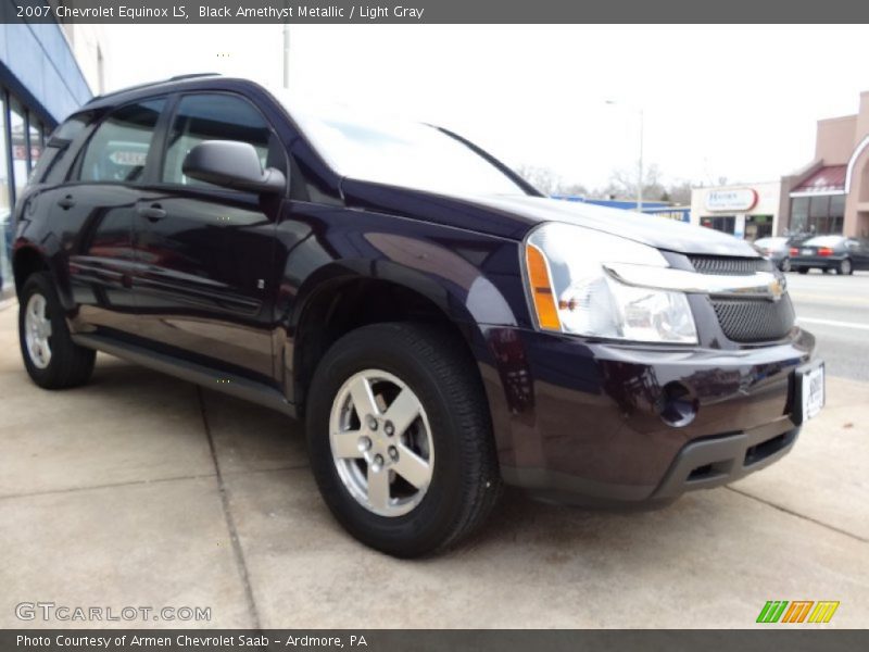 Black Amethyst Metallic / Light Gray 2007 Chevrolet Equinox LS