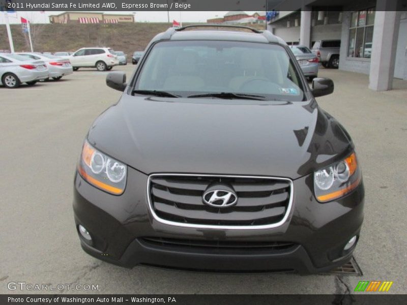 Espresso Brown / Beige 2011 Hyundai Santa Fe Limited AWD