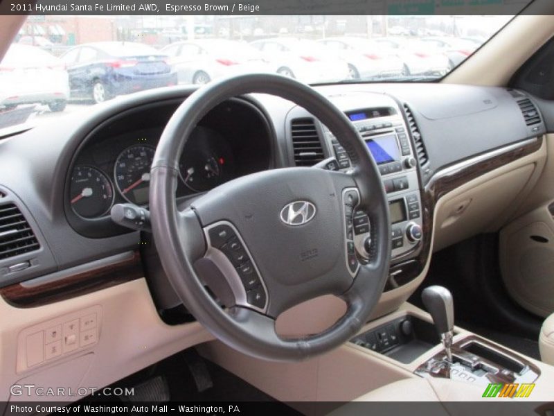 Espresso Brown / Beige 2011 Hyundai Santa Fe Limited AWD
