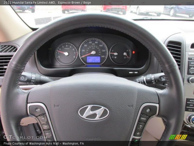 Espresso Brown / Beige 2011 Hyundai Santa Fe Limited AWD