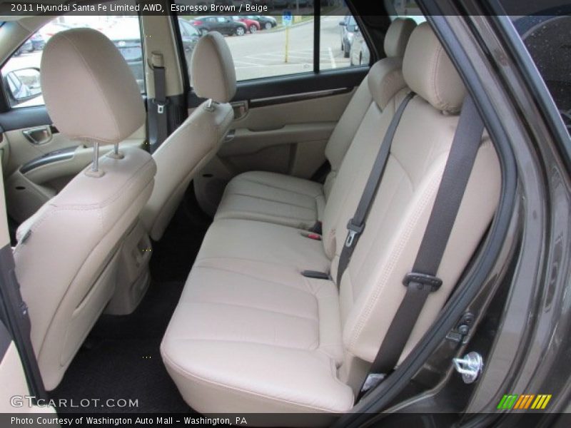 Espresso Brown / Beige 2011 Hyundai Santa Fe Limited AWD