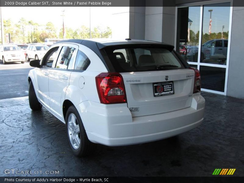 Stone White / Pastel Pebble Beige 2009 Dodge Caliber SXT