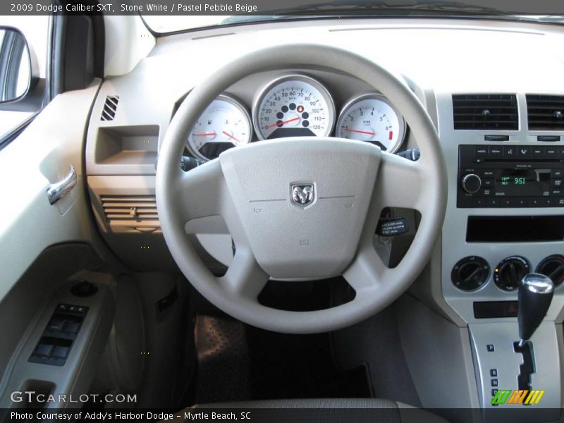 Stone White / Pastel Pebble Beige 2009 Dodge Caliber SXT