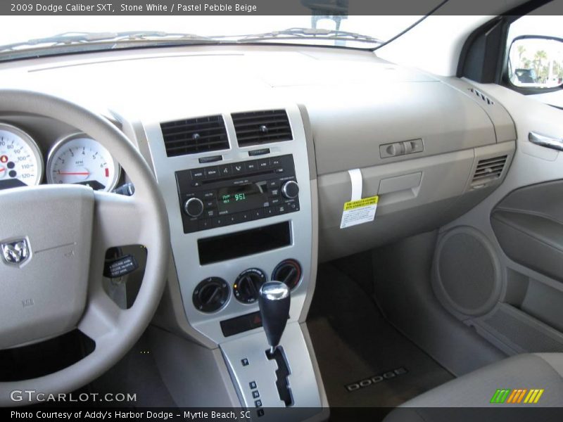 Stone White / Pastel Pebble Beige 2009 Dodge Caliber SXT