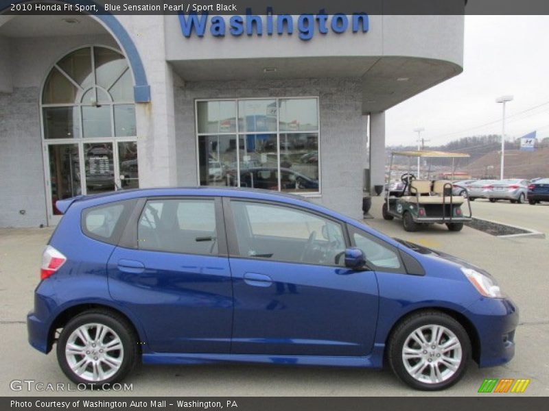 Blue Sensation Pearl / Sport Black 2010 Honda Fit Sport