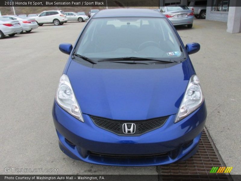 Blue Sensation Pearl / Sport Black 2010 Honda Fit Sport
