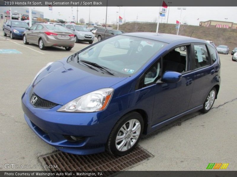 Blue Sensation Pearl / Sport Black 2010 Honda Fit Sport