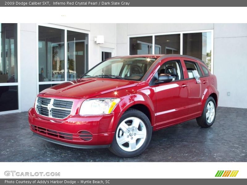 Inferno Red Crystal Pearl / Dark Slate Gray 2009 Dodge Caliber SXT