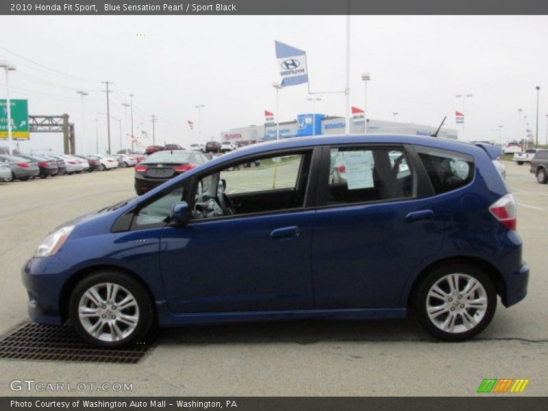 Blue Sensation Pearl / Sport Black 2010 Honda Fit Sport