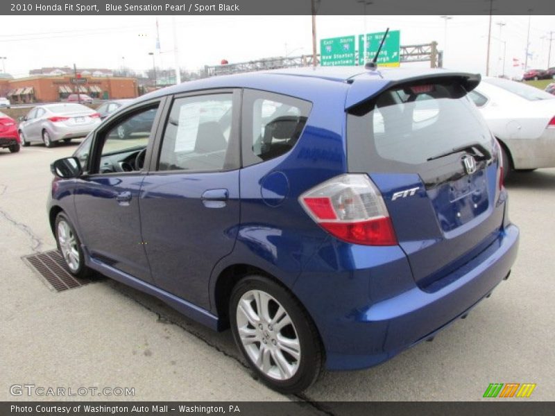 Blue Sensation Pearl / Sport Black 2010 Honda Fit Sport