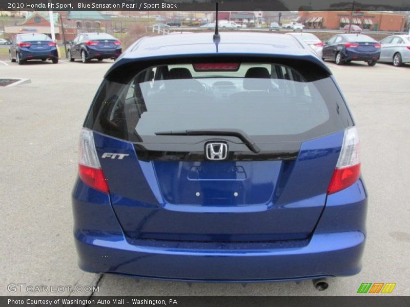 Blue Sensation Pearl / Sport Black 2010 Honda Fit Sport