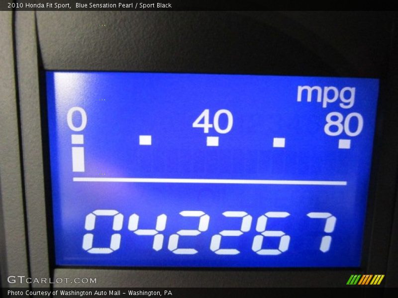 Blue Sensation Pearl / Sport Black 2010 Honda Fit Sport
