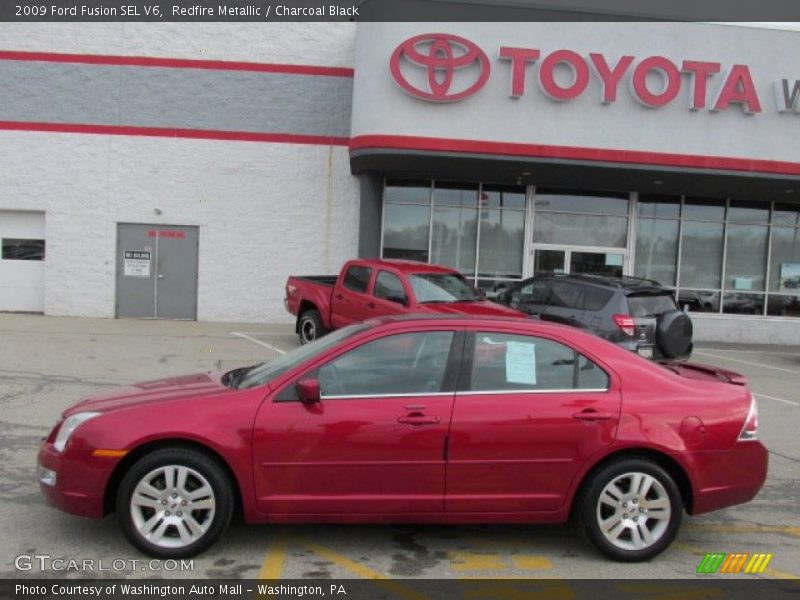 Redfire Metallic / Charcoal Black 2009 Ford Fusion SEL V6