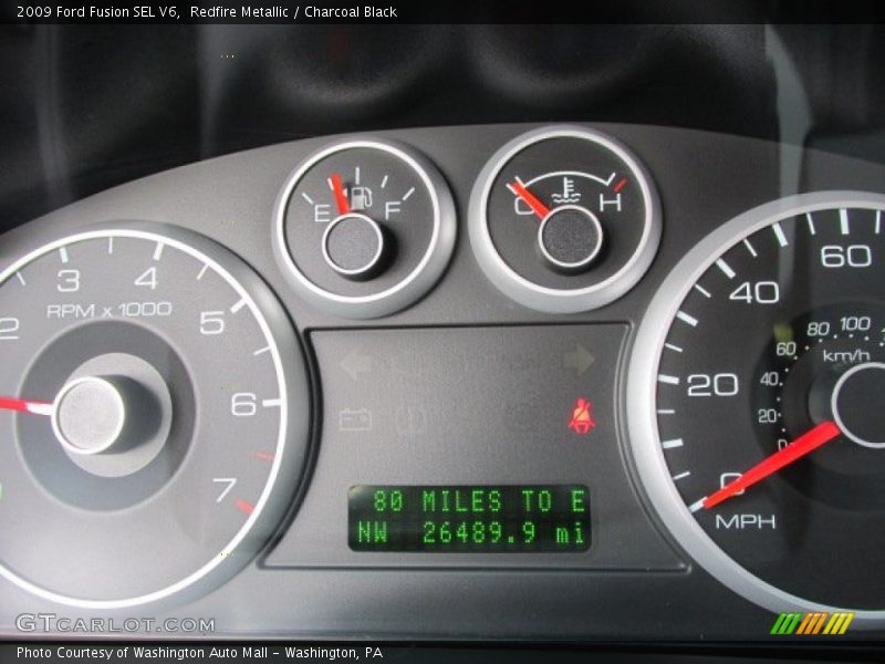 Redfire Metallic / Charcoal Black 2009 Ford Fusion SEL V6