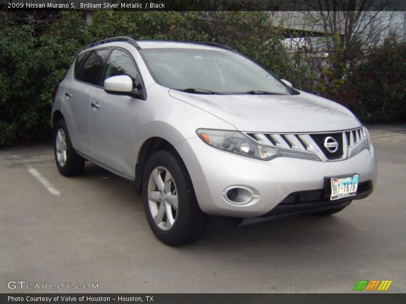 Brilliant Silver Metallic / Black 2009 Nissan Murano S