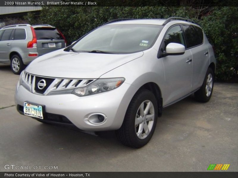Brilliant Silver Metallic / Black 2009 Nissan Murano S