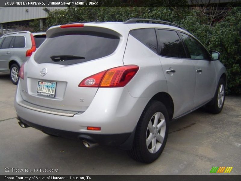 Brilliant Silver Metallic / Black 2009 Nissan Murano S