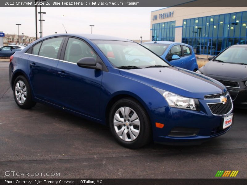 Blue Topaz Metallic / Jet Black/Medium Titanium 2012 Chevrolet Cruze LS