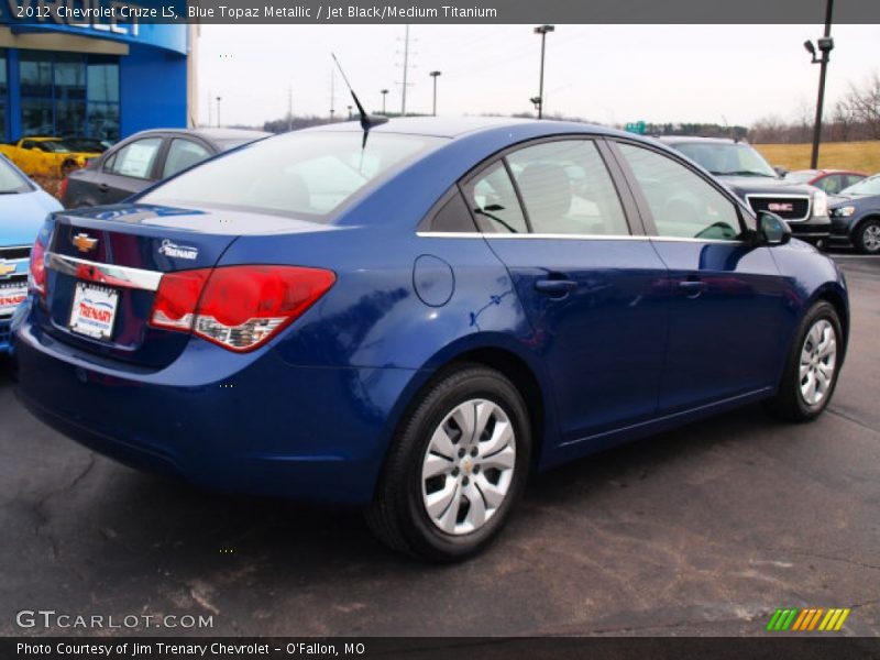 Blue Topaz Metallic / Jet Black/Medium Titanium 2012 Chevrolet Cruze LS