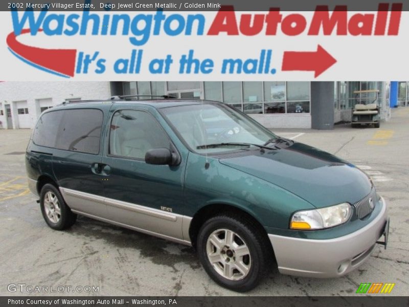Deep Jewel Green Metallic / Golden Mink 2002 Mercury Villager Estate