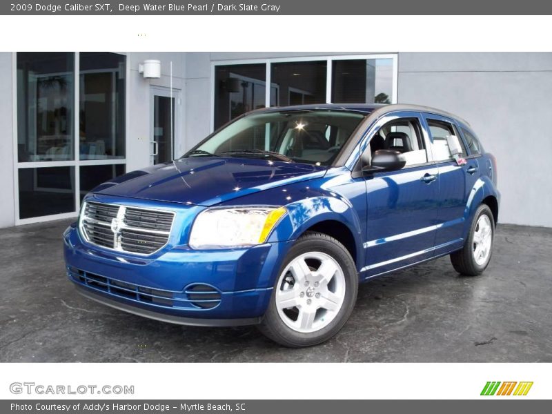 Deep Water Blue Pearl / Dark Slate Gray 2009 Dodge Caliber SXT