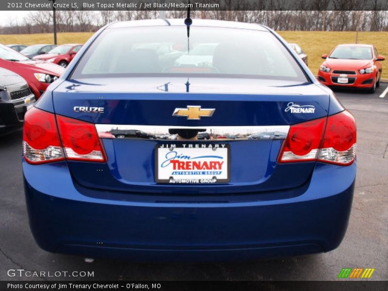 Blue Topaz Metallic / Jet Black/Medium Titanium 2012 Chevrolet Cruze LS