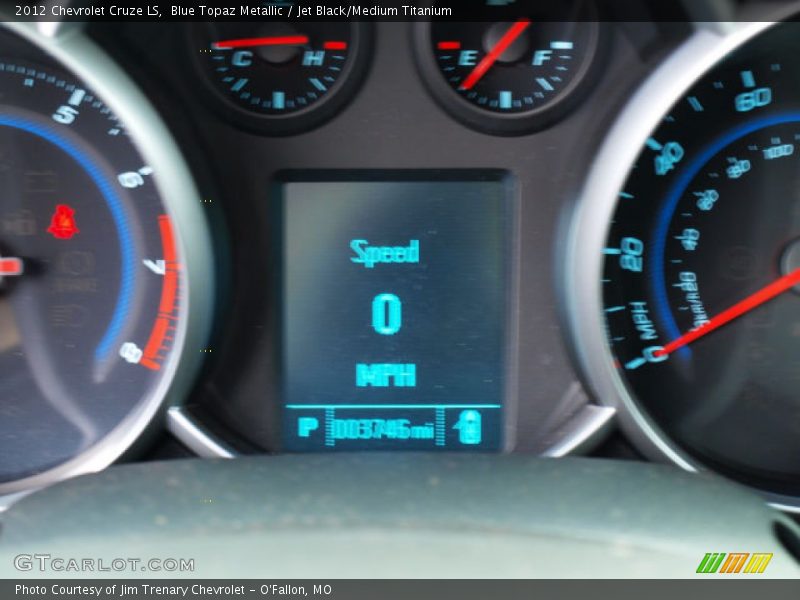 Blue Topaz Metallic / Jet Black/Medium Titanium 2012 Chevrolet Cruze LS