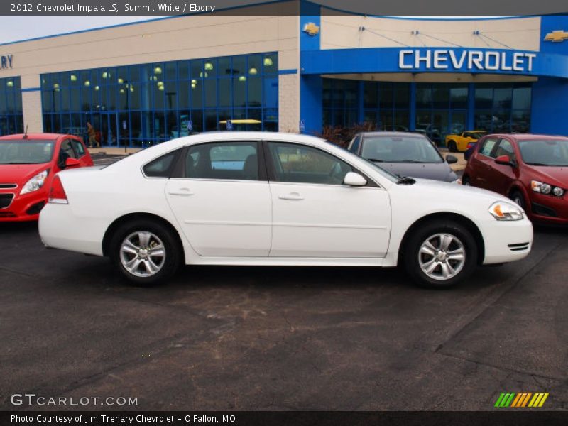 Summit White / Ebony 2012 Chevrolet Impala LS